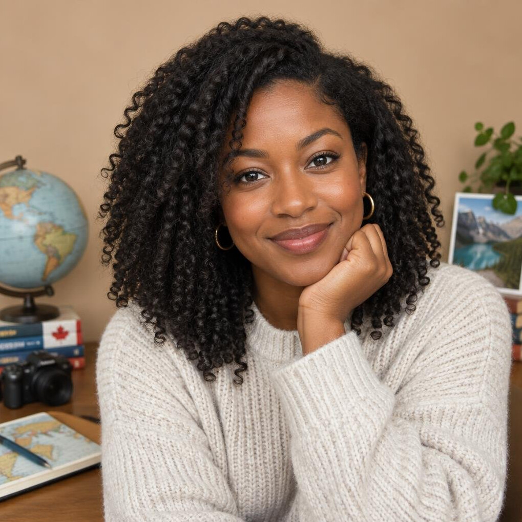 Portrait of a Black Canadian female writer and storyteller